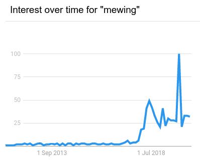 mewing popularity over time